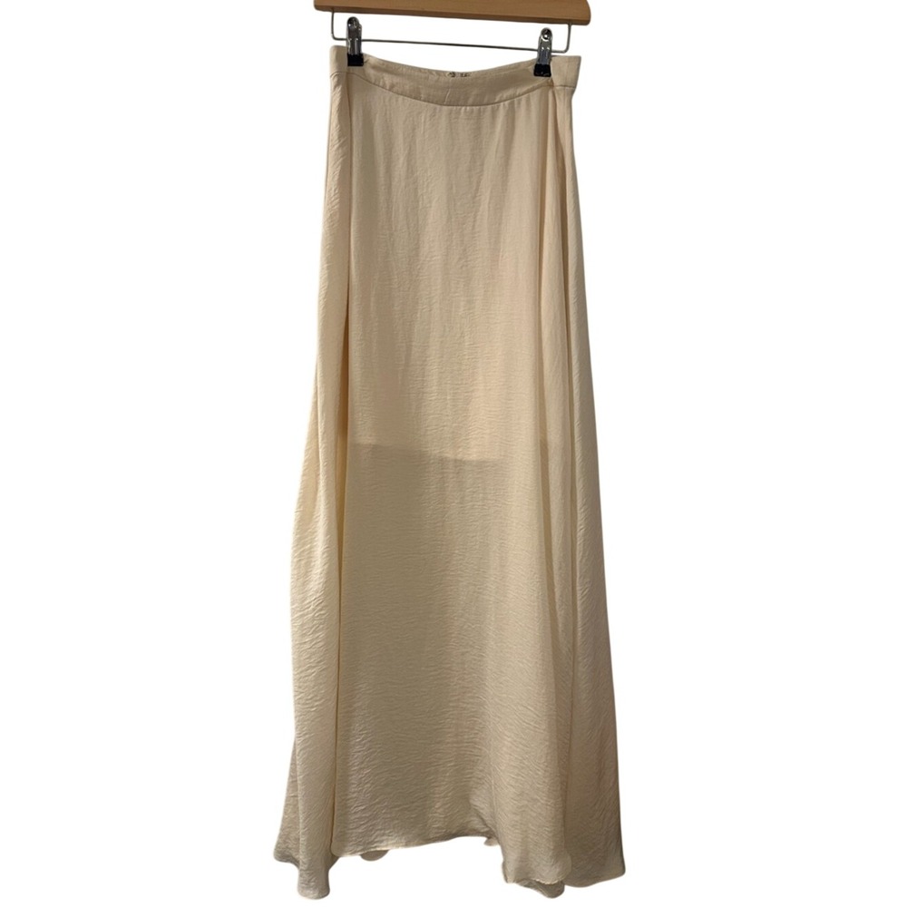 Women's Cream Maxi Skirt - Elegant Flowing Eri +‎ Ali for Anthropologie size 6